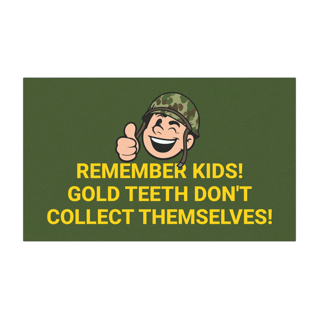 Gold Teeth Car Magnet