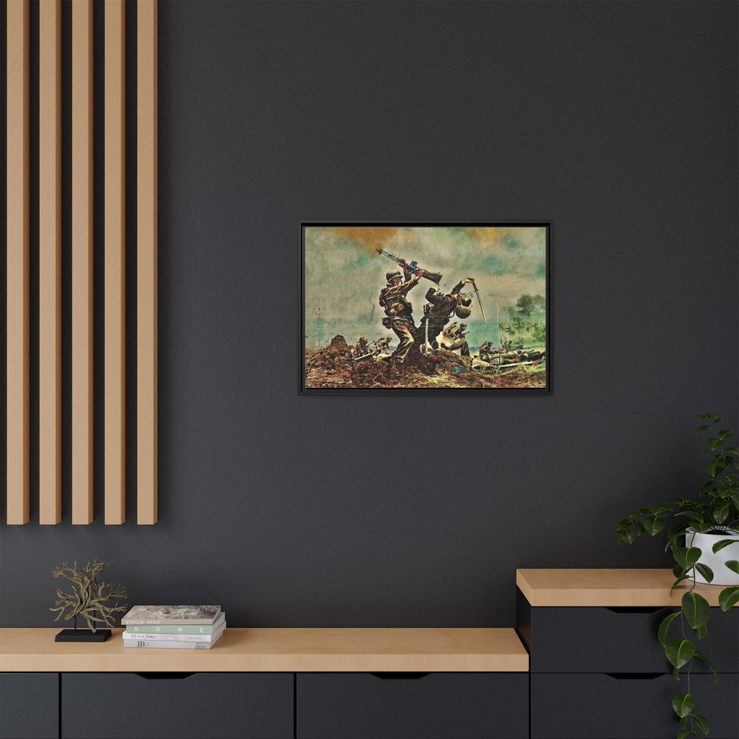 Assault The Island - Framed Art Canvas