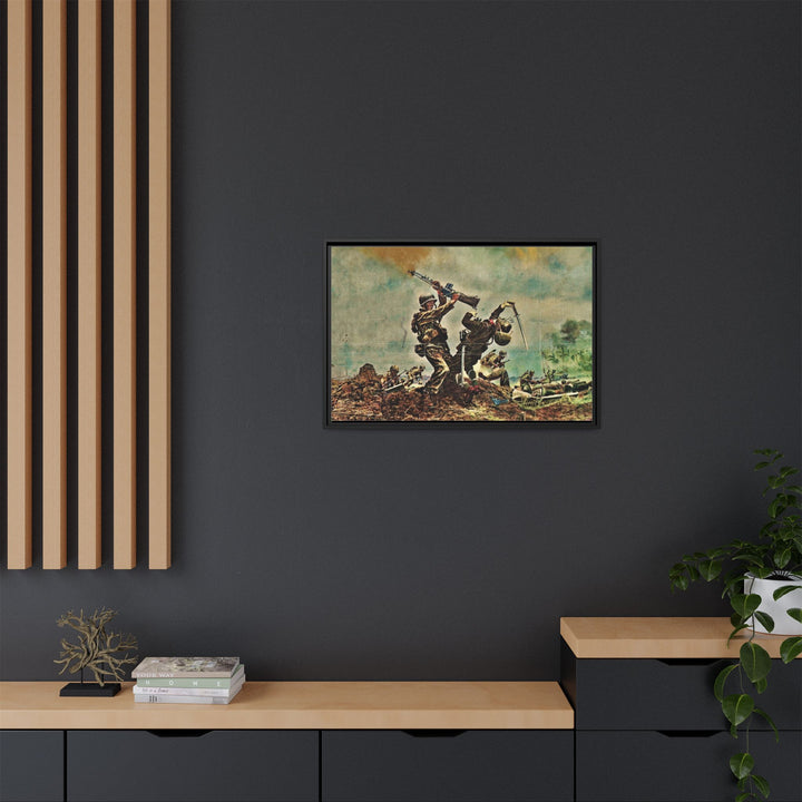 Assault The Island - Framed Art Canvas