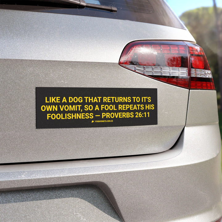 Proverbs 26:11 Car Magnet