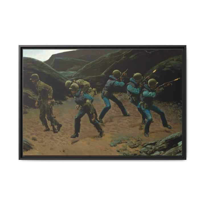 No Man Left Behind Framed Canvas