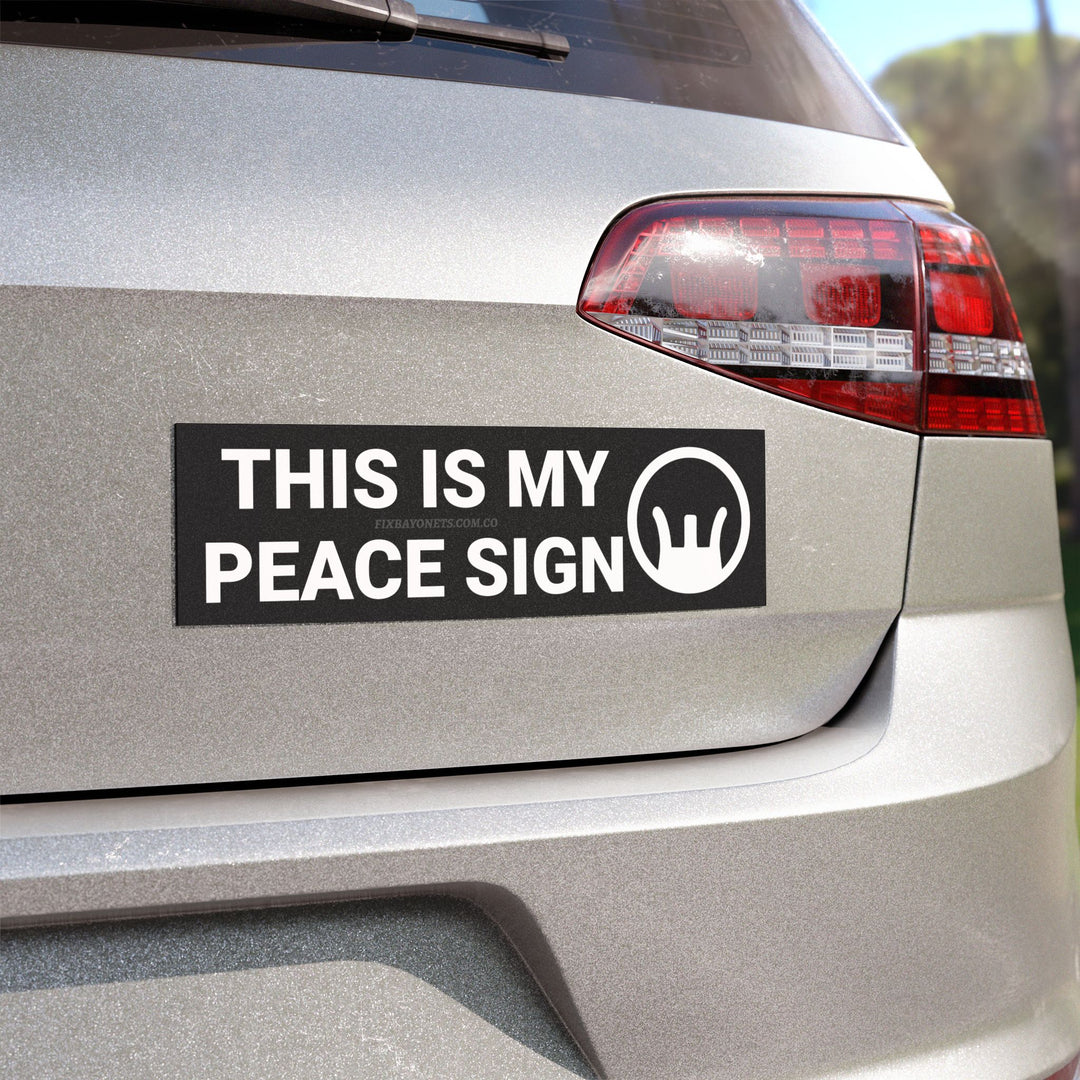 THIS IS MY PEACE SIGN Car Magnet (Iron Sights)