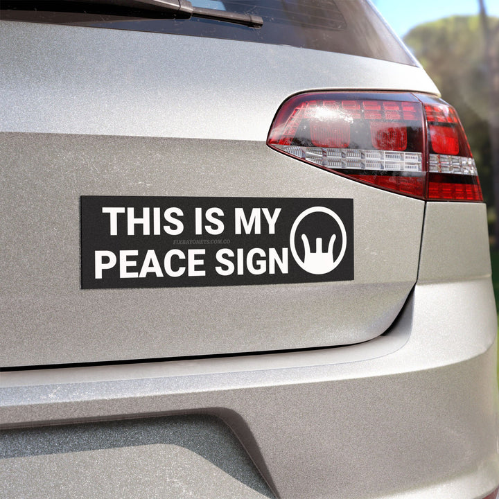 THIS IS MY PEACE SIGN Car Magnet (Iron Sights)