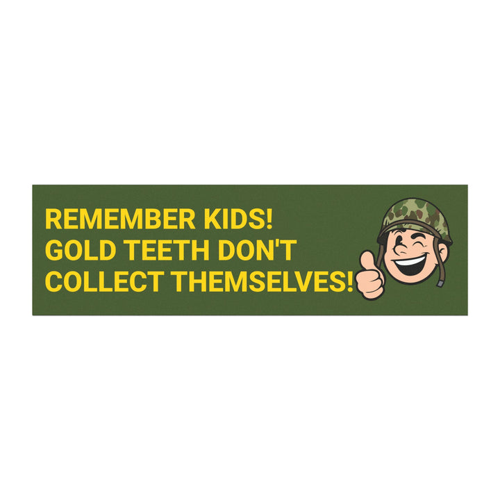 Gold Teeth Car Magnet