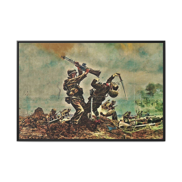 Assault The Island - Framed Art Canvas