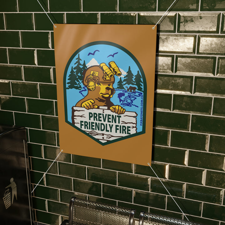 PREVENT FRIENDLY FIRE HEAVY DUTY BANNER