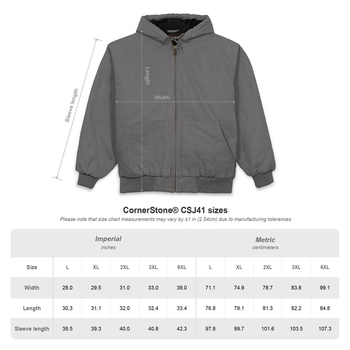 Hooded Work Jacket Duck Cloth (Embroidered)
