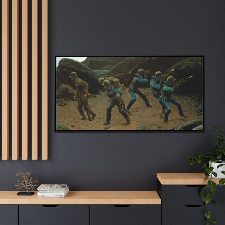 No Man Left Behind Framed Canvas