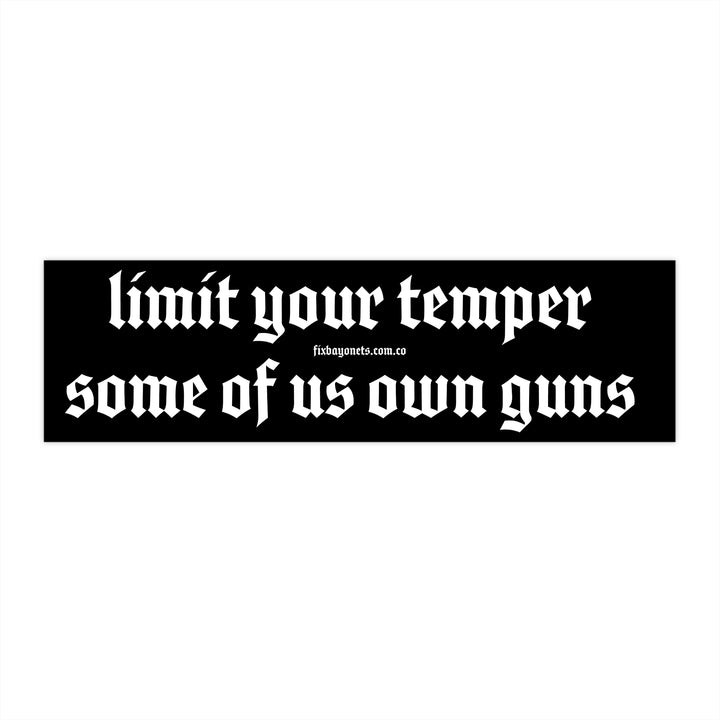 Limit Your Temper Sticker