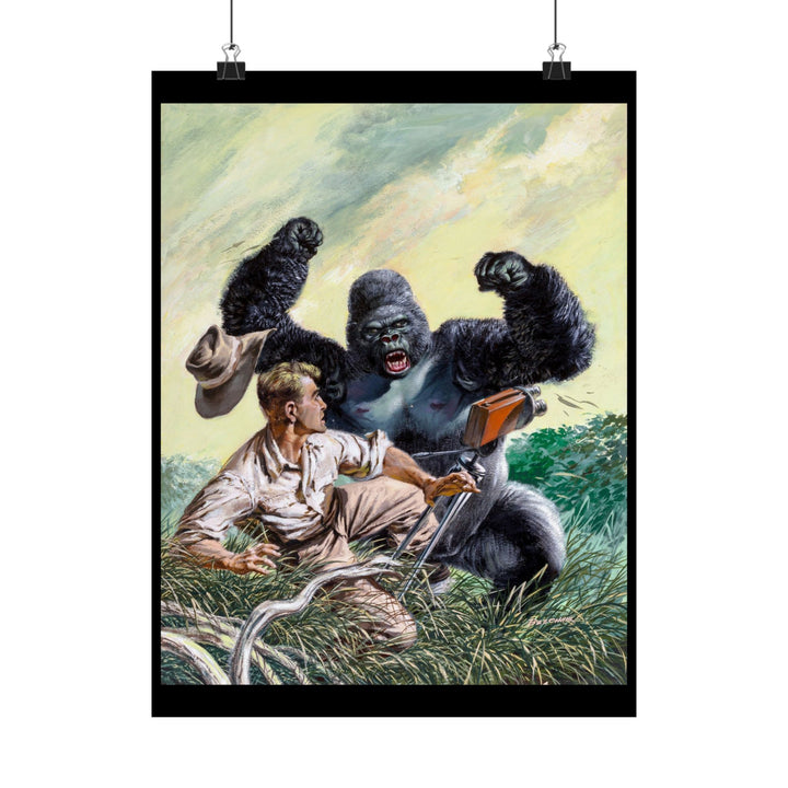 Filming Gorillas PULP Paper Poster