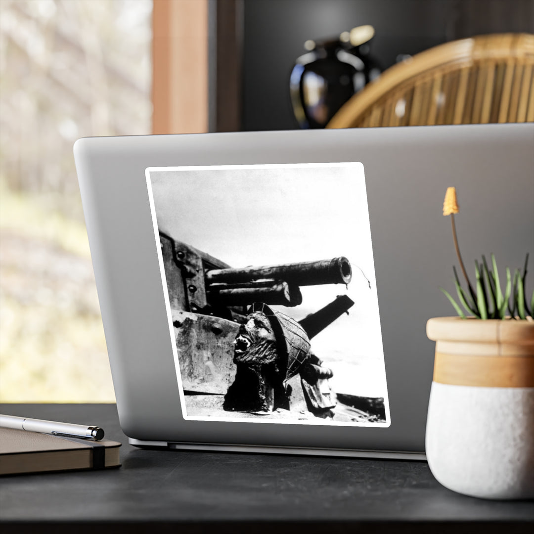 Skull on a Tank Sticker