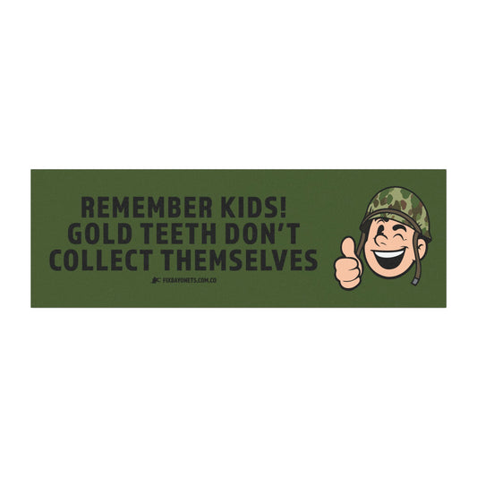 Gold Teeth Car Magnet