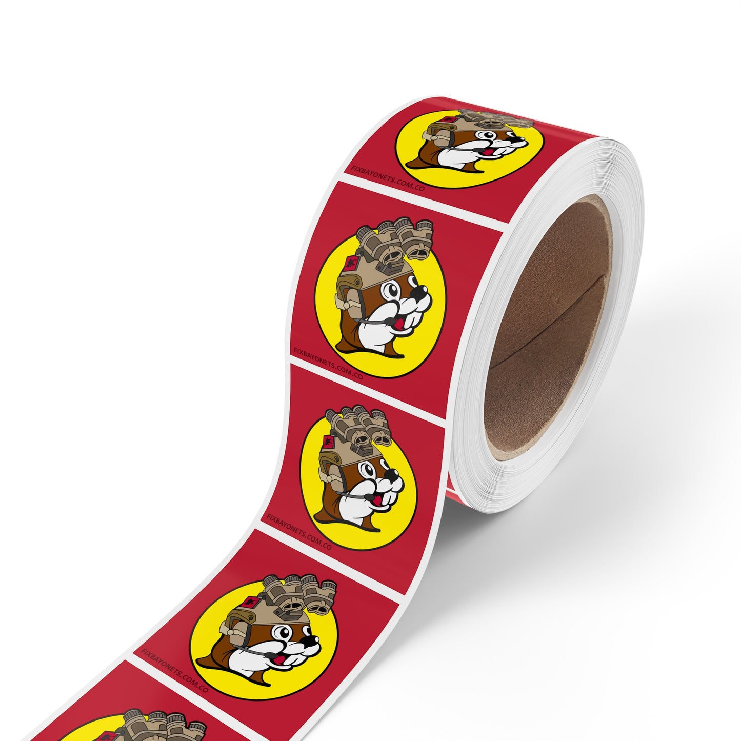 Tactical Beaver Sticker Roll (50-250pc)