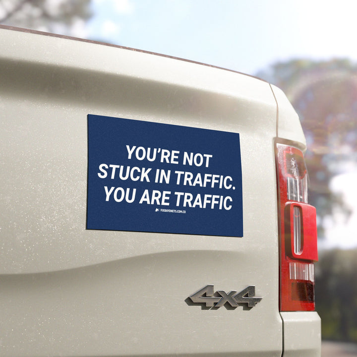 STUCK IN TRAFFIC Car Magnet