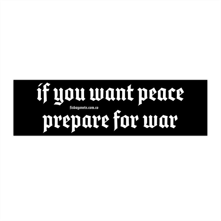 Prepare For War Sticker