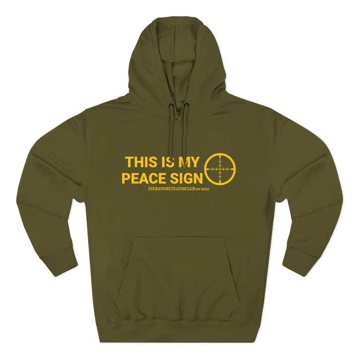 THIS IS MY PEACE SIGN Hoodie (Reticle)
