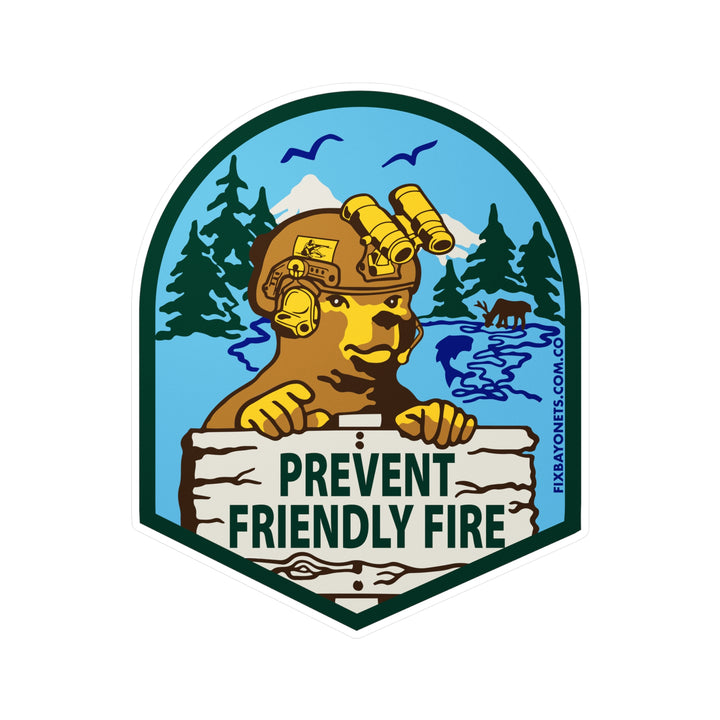 PREVENT FRIENDLY FIRE Sticker