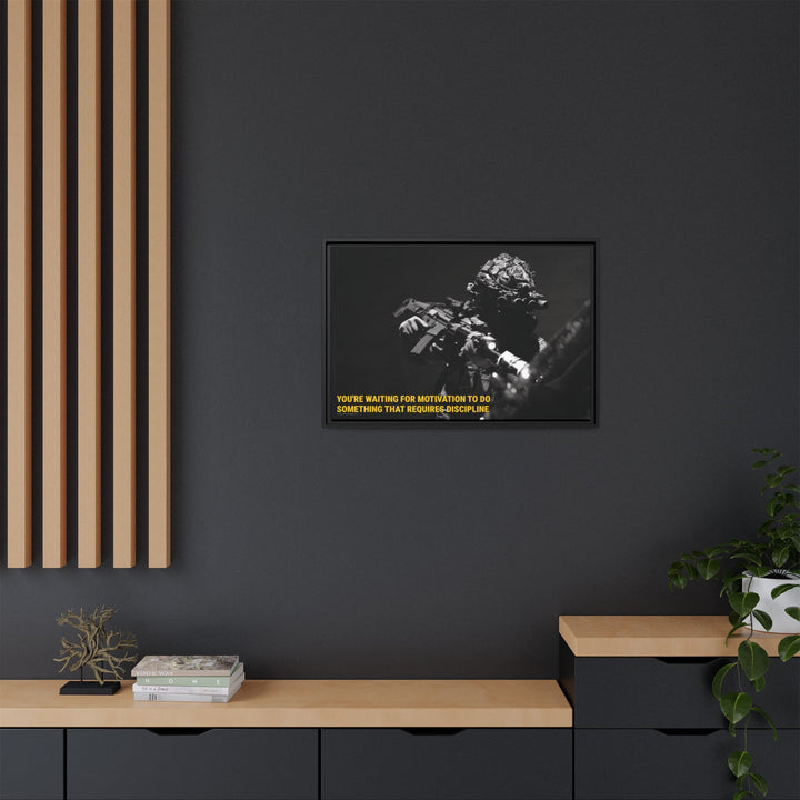 Requires Discipline - Framed Canvas