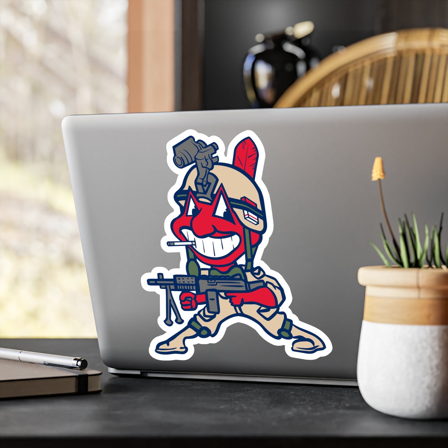 Corporal Wahoo SAW Sticker