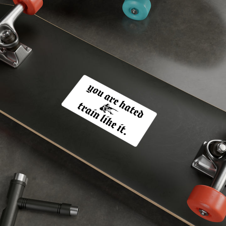 You are hated, train like it Sticker