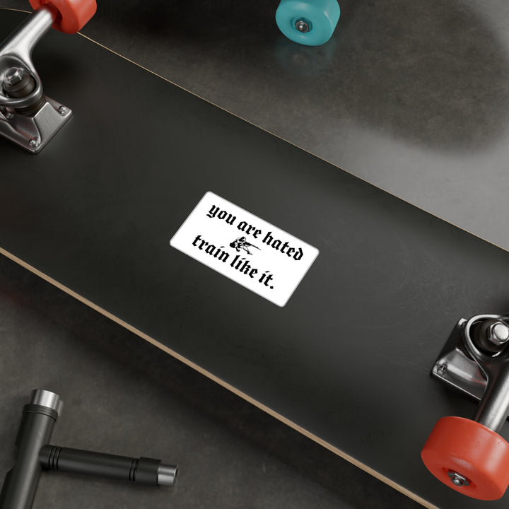 You are hated, train like it Sticker