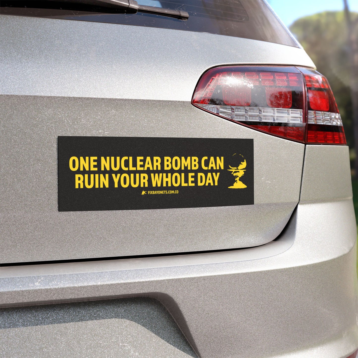 One Nuclear Bomb Car Magnet