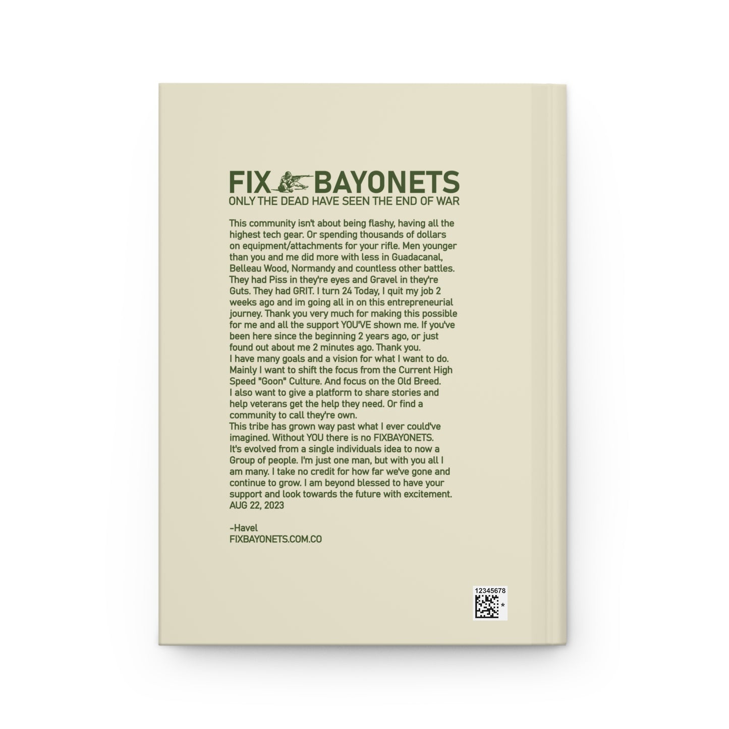 FixBayonets Hardcover Notebook