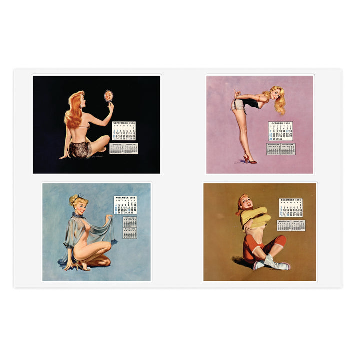 1956 Calendar Girls Sticker Pack (Sep-Dec)