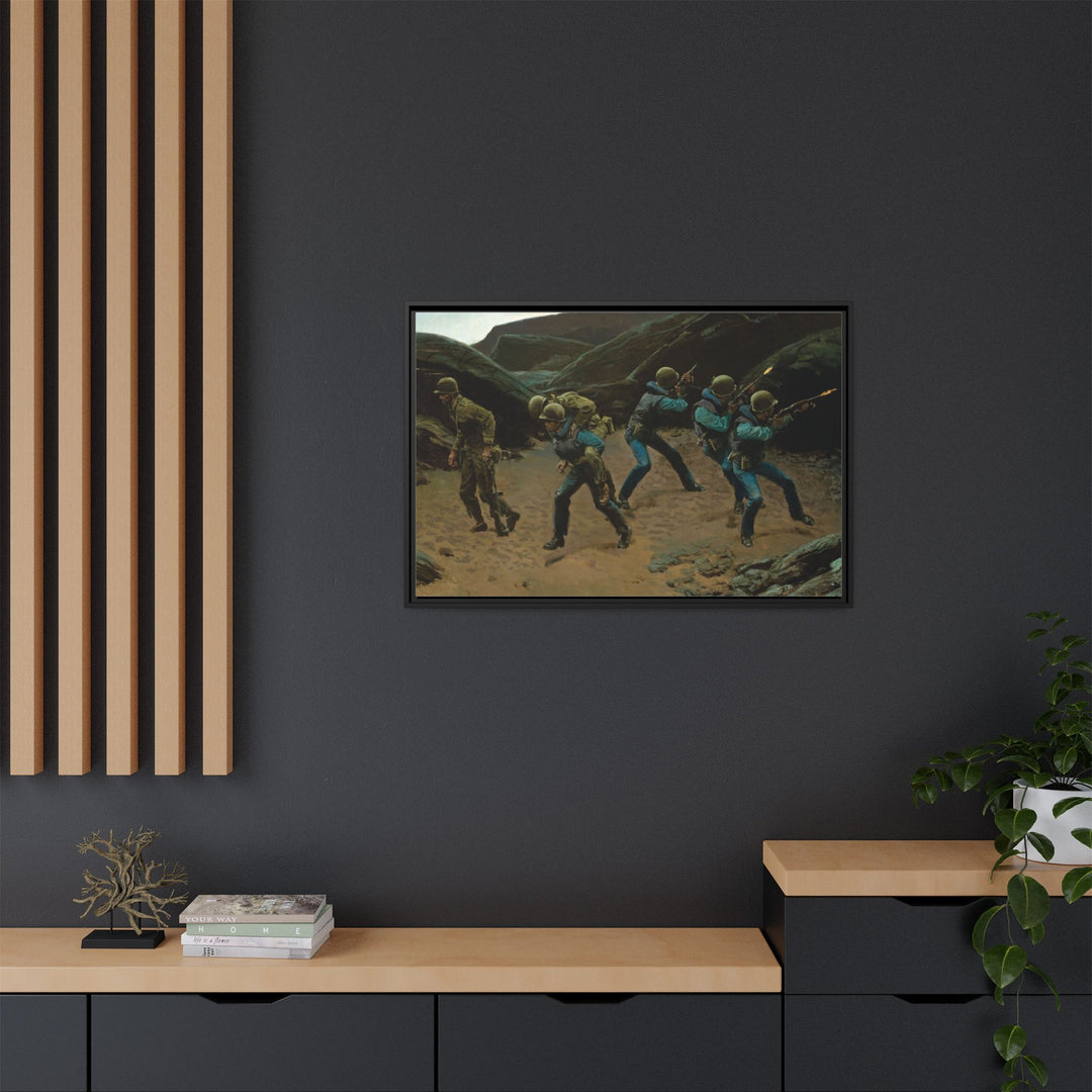 No Man Left Behind Framed Canvas