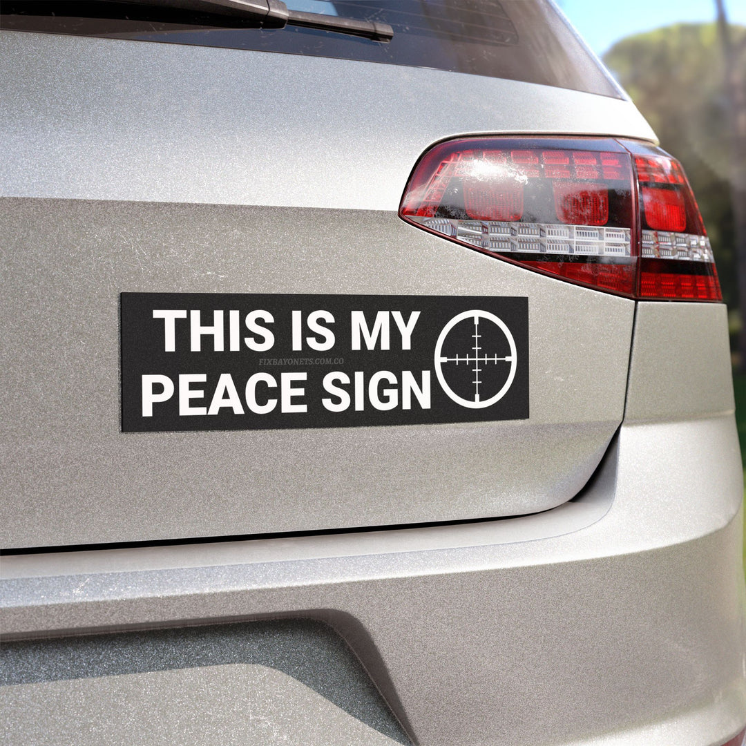 THIS IS MY PEACE SIGN Car Magnet (Reticle)