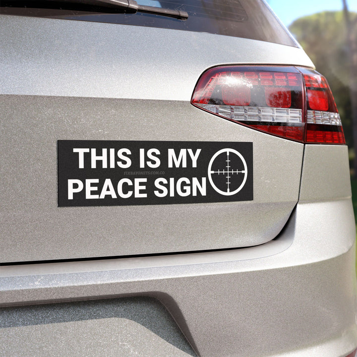 THIS IS MY PEACE SIGN Car Magnet (Reticle)