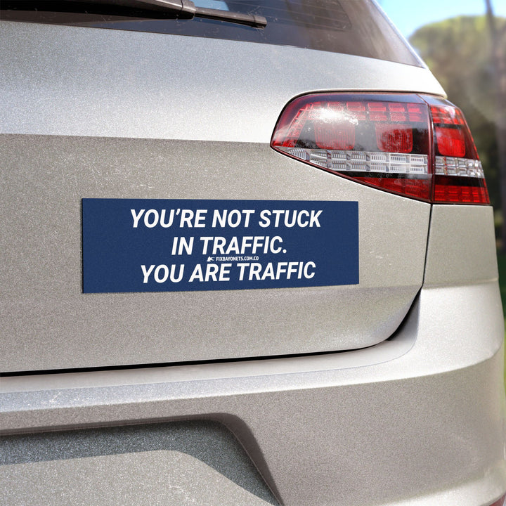 STUCK IN TRAFFIC Car Magnet