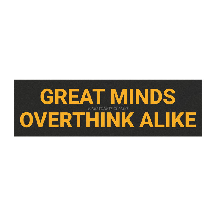 GREAT MINDS OVERTHINK ALIKE Car Magnet