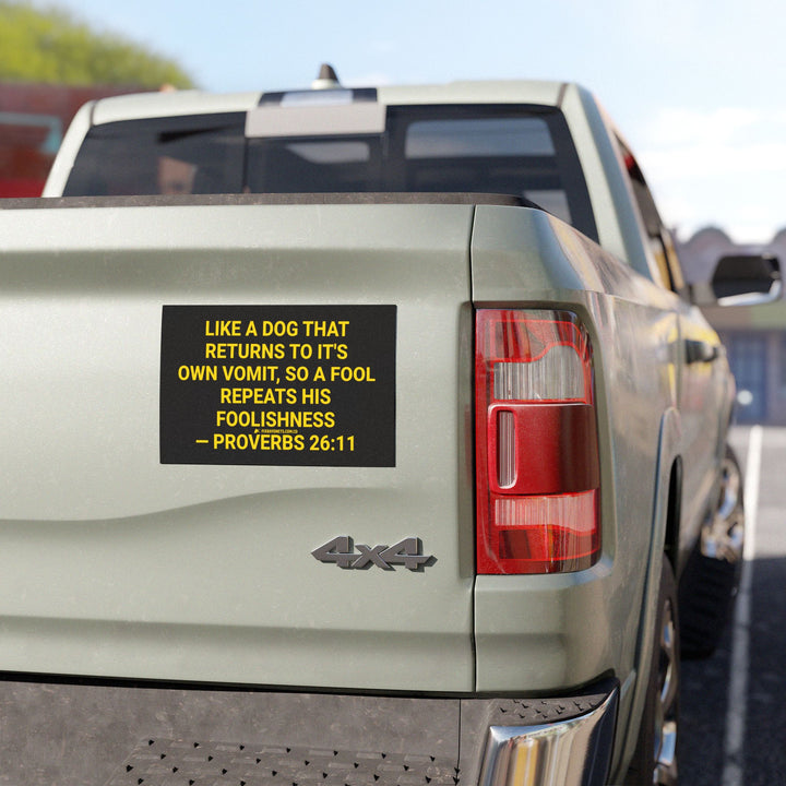 Proverbs 26:11 Car Magnet