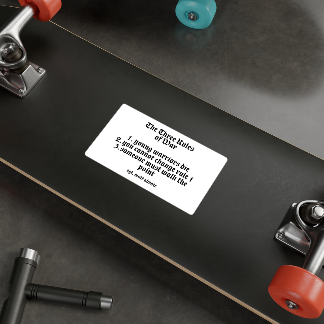 Three Rules of War Sticker