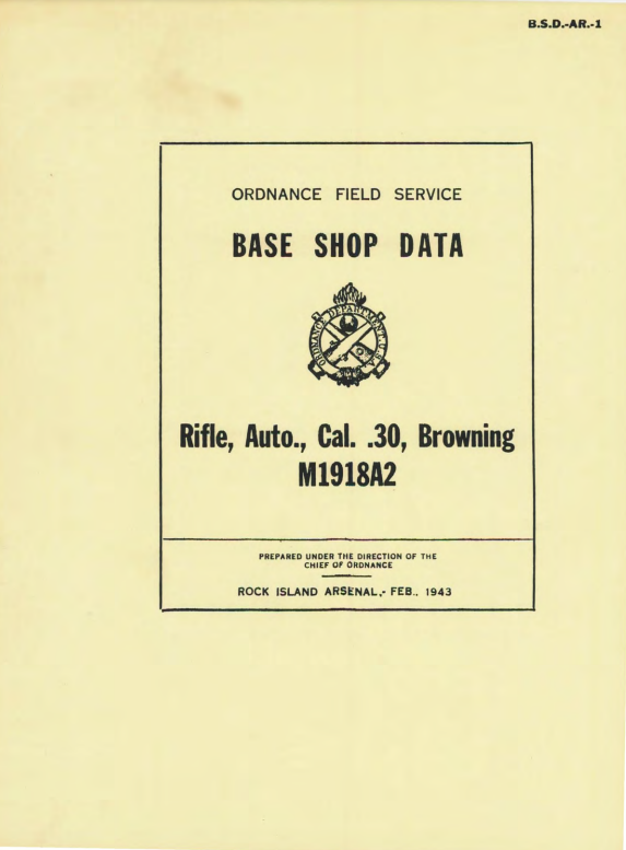 BAR "Browning Automatic Rifle" Manual Bundle (Electronic File)