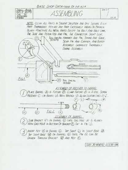 BAR "Browning Automatic Rifle" Manual Bundle (Electronic File)