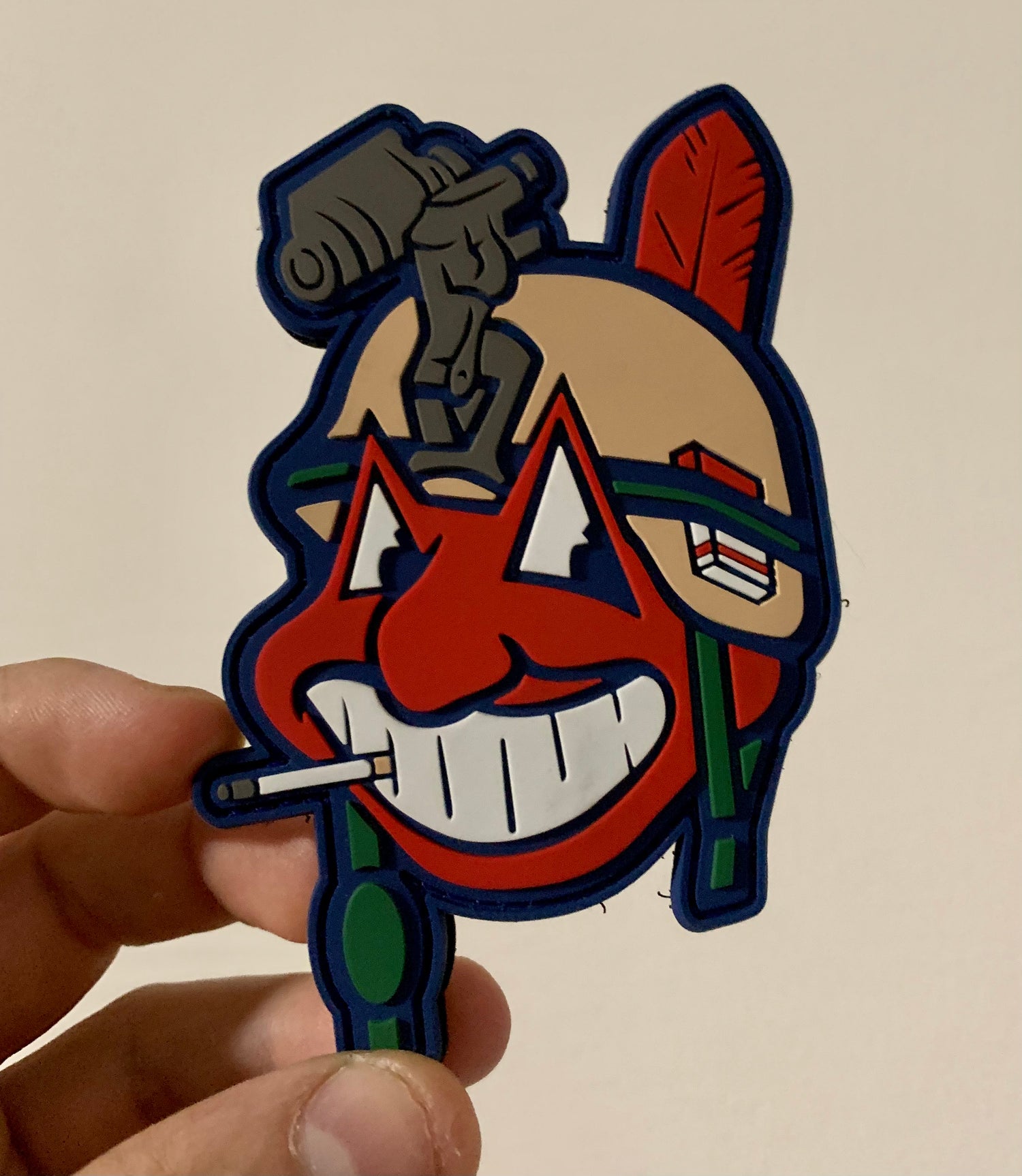  PatchOps Chad Medema Original Art Cleveland Baseball Wahoo  GTFOH Guardians Vinyl Decal Sticker : Sports & Outdoors